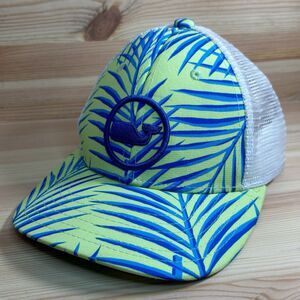 Vineyard Vines Youth Trucker Hat Cap Adjustable Neon Green Tropical Whale Logo